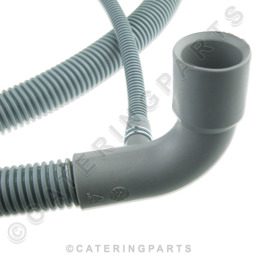 049878 ELECTROLUX DISHWASHER GREY FLEXIBLE DRAIN HOSE & OVERFLOW PIPE 2